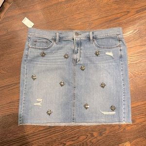 LOFT jeweled mini skirt
